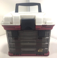 Plano 4-by Rack System Tackle Box 3500 Series 1354 Made In Usa Nice Condition