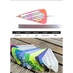 9 Inch Triangular Trolling Flasher Paddle ABS with Glow Stickers