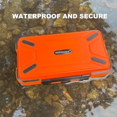 SMALL Fishing Tackle Box, Floating Orange (Size: 7.8″ L X 4.2″ W X 1.8″ H)