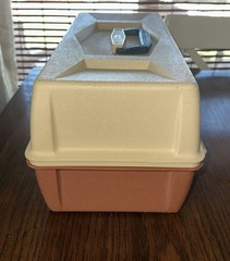 Vintage Trophy 2-Tone Brown & Beige 3 Tier Fishing Tackle Box 17″ x 8″ x 7 1/2″