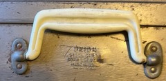 Vintage Union Steel Chest Tackle Tool Box Corp 19x7x8 In. Made In Leroy, NY
