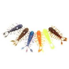 Durable Soft Plastic Shrimp Lures for Bass Trout Crappie Fishing Assorted Colors