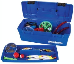 Lil Brute Fishing Tackle Box with Lift-Out Tray, Blue, 13 inches Long, Plastic