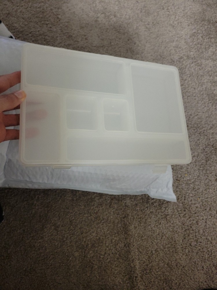 11x8x2 StowAway Storage Utility Box with Compartments…