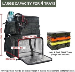 Fishing Backpack Water Resistant Tackle Storage Bag with Rod Holders Cooler for