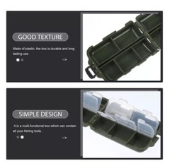 10 Grid Hook Box Storage Box Fishing Accessories for Hooks 3.25″ X 2.25″ RAA