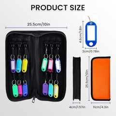 Zippered Key Organizer, Portable Key Case, Waterproof & Fireproof Key Binder