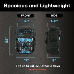 Evolution Fishing Drift Tackle Backpack with 6 Trays Heavy Duty