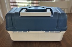 PLANO 6102 Blue Tackle Box with 3 Tier Folding Trays – Extra Vtg Fishing Gear