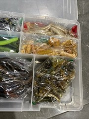 Massive Plano Tackle box Full Of Soft Plastic Fishing Lures Zoom Powerbait
