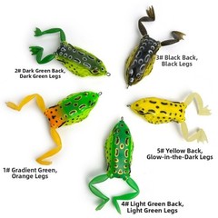 5.5cm 2.7cm 6cm 3.1cm Amphibian Style Topwater Lure Silicone Frog with Hooks