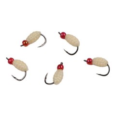 20 Pack Artificial Maggots for Fishing Soft Lures for Trout Bass Crappie
