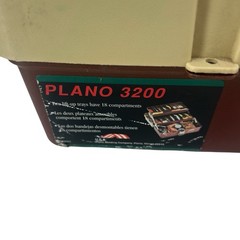 Plano 3200 Tackle Box Brown/Tan Double Trays W/ Extras Vintage Fast Shipping