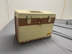 Vintage Plano 757 Fishing Tackle Box Top Storage With 4 Drawers Made In USA NICE