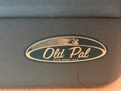 Vintage Old Pal Blue Steel Metal Tackle Box Two Plastic Tray Leves Lititz PA