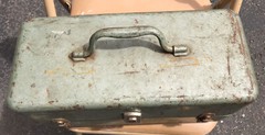 VTG GREEN METAL MY BUDDY 2 TRAY TACKLE BOX Falls City Product