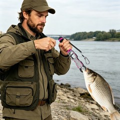 Saltwater Fishing Gear, Fish Gripper, Fish Lip Gripper With Weighing Function
