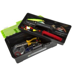 Fishing Single Tray Tackle Box- 55 Piece Tackle Gear Kit Includes Sinkers, Ho…