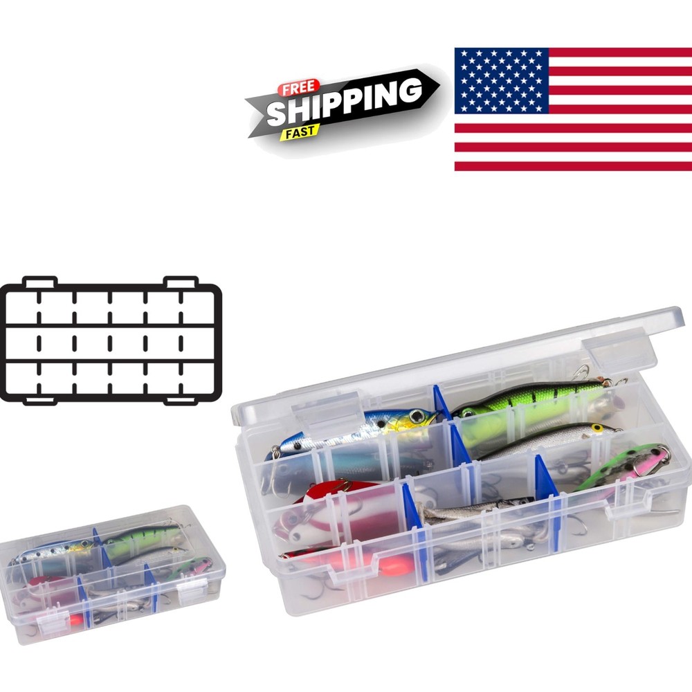 Customizable Tackle Box 7 Inch with 15 Dividers and Rust Protection Technology