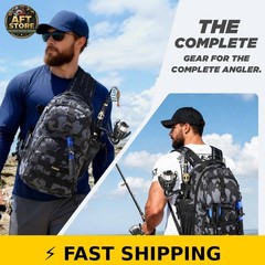 PLUSINNO Fishing Backpack with Rod and Reel Combo – Waterproof & Durable
