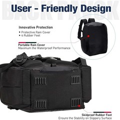 Ergonomic Fishing Backpack with Adjustable Straps & Hard Molded Sunglasses Case