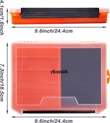 Aventik Fish Tackle Box Slit Foam Case Jig Box Head Hook Spinner Spoon Storage
