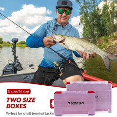 Double Sided Fishing Tackle Box, Lure Bait Organizer with Removable Compartments
