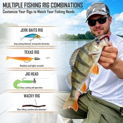 130PCS Compact Fishing Tackle Kit, All-in-One Fishing Gear Lure Bait Accessor…