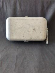 Vintage Aluminum Fishing TackleBox Etched Engraved Hong Kong Double Side W/Trays