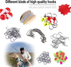 187/343pcs Fishing Gift for Men, Tackle Box with Accessories