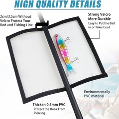 Clear Fishing Hook Covers – Lure Wraps for Freshwater & Saltwater, 7.2″ Sizes