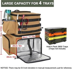 Fishing Backpack, Tackle Storage Bag with Rod Holders & Cooler | Water Resist…