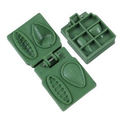 Green PP Fishing Bait For For mold Press 3pcs 48x40x17mm for DIY Bait Kits