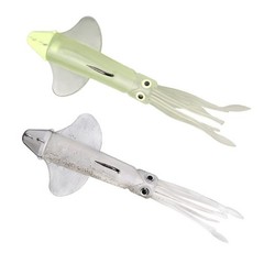 200g Squid Head Soft Bait with 3D Simulated Eyes 23cm for Pelagic Fishing