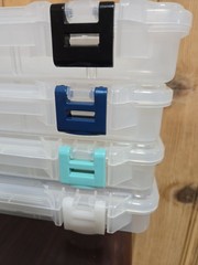 Plano ProLatch 3700 StowAway 4-Pack, Clear and Multi, ProLatch Locking System,