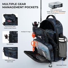 BaitSpace Large Fishing Tackle Bag – Perfect for Boat & Bank Fishing Adventures