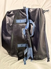 Simms Dry Creek Duffel S 60L Waterproof Bag Admiral Blue NWT Roll Top