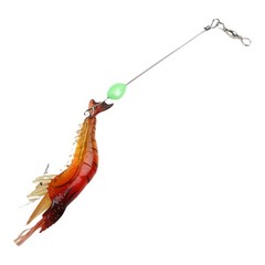 Fishing Soft Lure Artificial Shrimp With Silicone Body Hook and Swivels