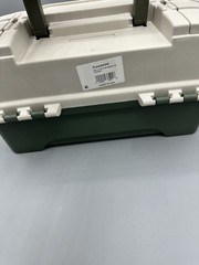 NEW Plano One Tray Tackle Box W/ 2 Top Access Storage Compartments Grey
