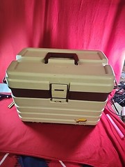 Plano 758 Large Tackle Box Storage Fishing 4-drawer W/Contents Deep top USA