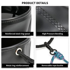 Foldable Fishing Bucket Water Container Folding Camping Wash Basins for Outdoor