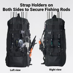 kokkoya Small Fishing Backpack with 2 Rod Holders, 16L Kayak Tackle Bag | Lig…