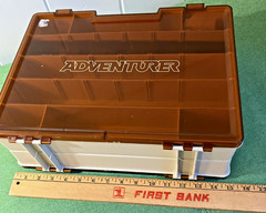 NOS Vintage Flambeau Adventurer Double Sided Tackle Box 15″x 11.5″x5″