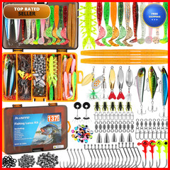 Plusinno Fishing Lures 137Pcs Tackle Tackle Included Crankbaits Spoon Hooks