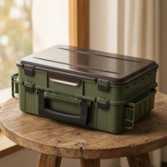 Fishing Tackle Box Portable Double-Layer Tackle Box Heavy-Duty for Fishermen