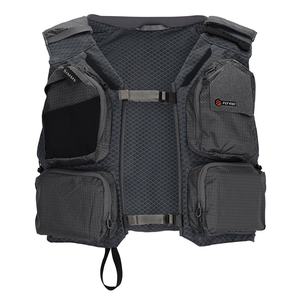 Simms Flyweight Fishing Wading Vest – S/M (36″- 42″ Chest) – Smoke Color – NEW!