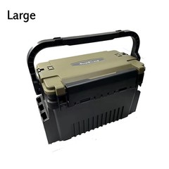 Portable Fishing Tackle Box Multi-Compartment Bait Storage Rod Holder
