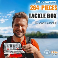 264/397Pcs Fishing Accessories Kit, Organized Fishing Tackle Box with Tackle Inc