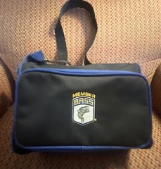 Bass Masters Member Blue Soft Canvas Zip Bag Tackle Box NEW Unused