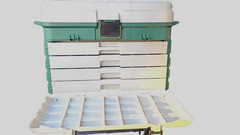 Vintage Plano 758-A Large 4-Drawer Tackle Box Storage Organizer USA Made